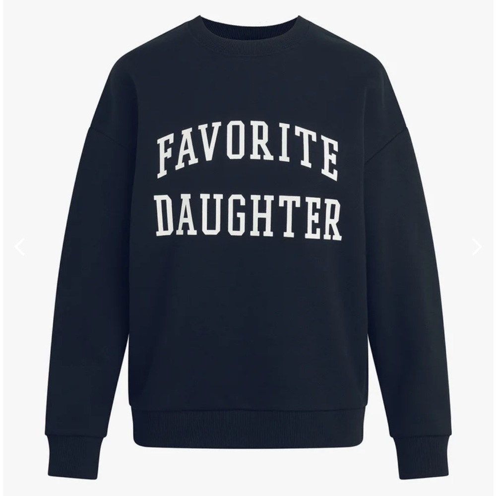 Favorite Daughter Navy Collegiate Crewneck Sweatshirt - NWT